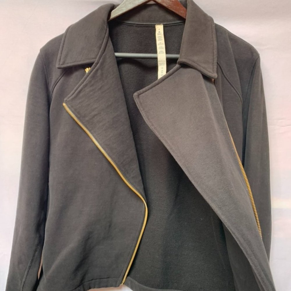 Black Melton Lululemon zip up Jacket
